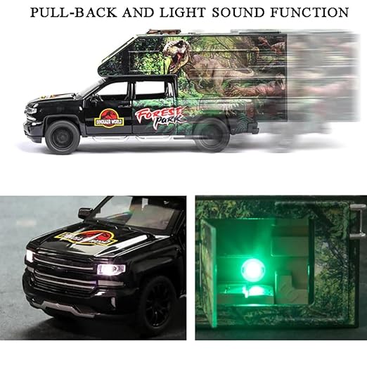 Jurassic Dinosaurs World  - Diecast Metal Car - Scale 1:32