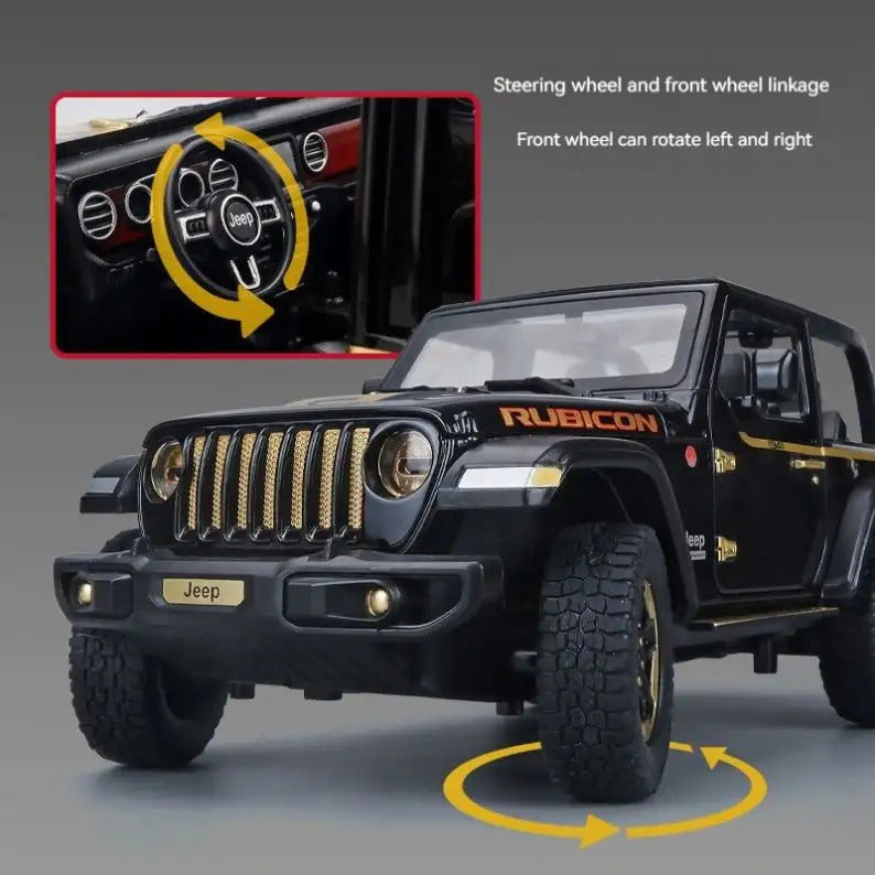 Jeep Wrangler Rubicon 1941 - Diecast Metal Car - Scale 1:24/1:32