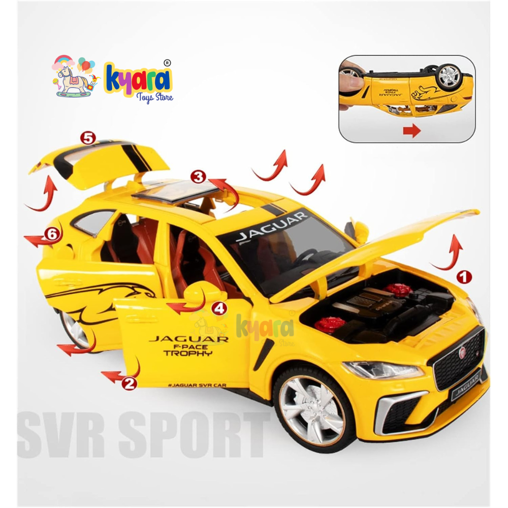 Jaguar F-pace Svr Suv - Diecast Metal Car - Scale 1:24