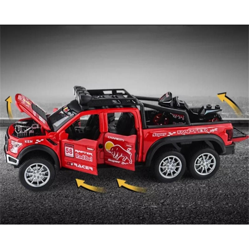 Ford Raptor F150 Pick-up - Diecast Metal Car - Scale 1:24