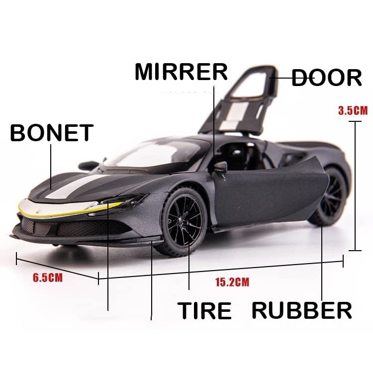 Ferrari Sf90- Diecast Metal Car - Scale 1:24/1:32