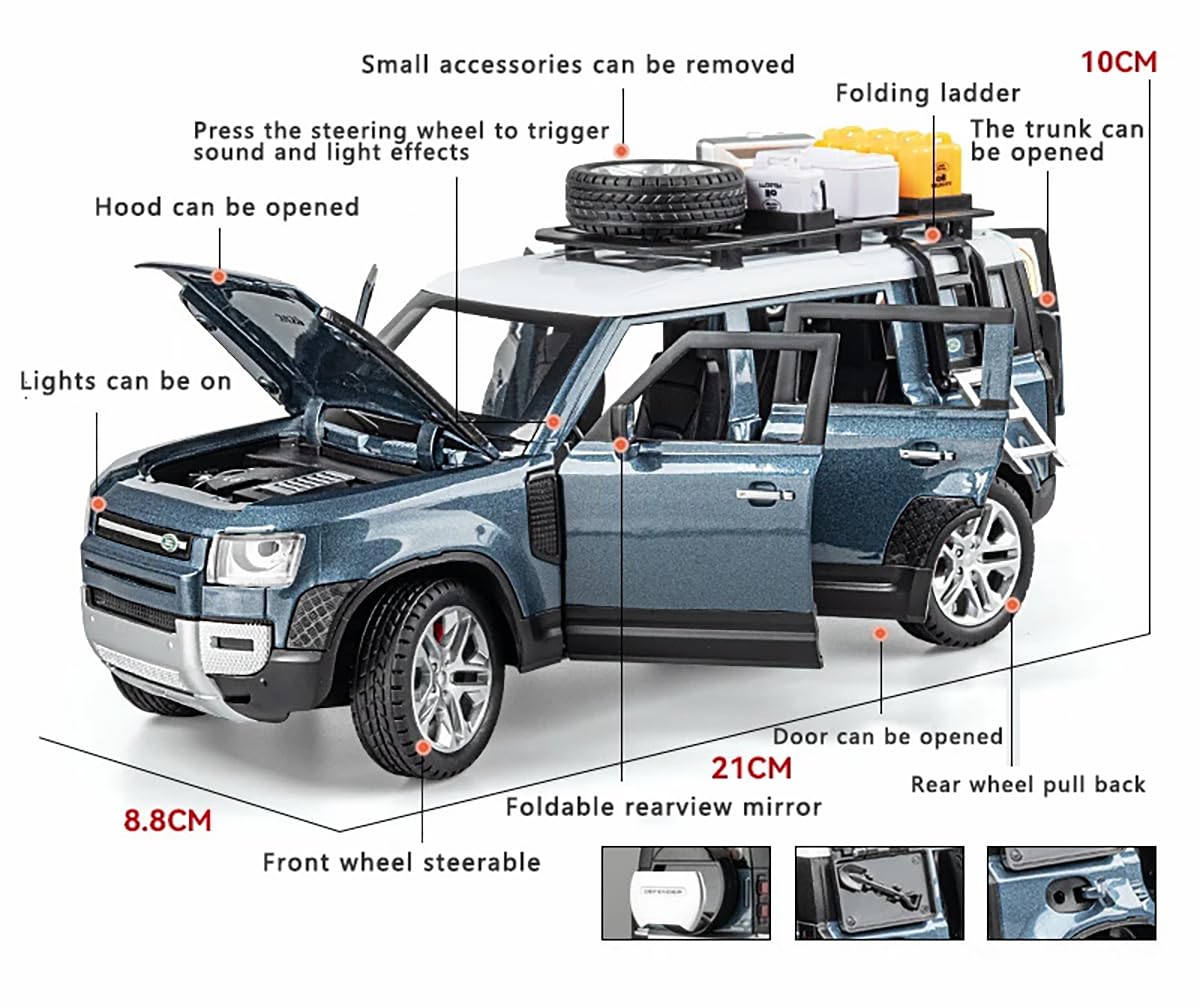 Defender Camping - Diecast Metal Car - Scale 1:24