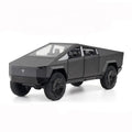 Model of a Tesla Cybertruck on a white background