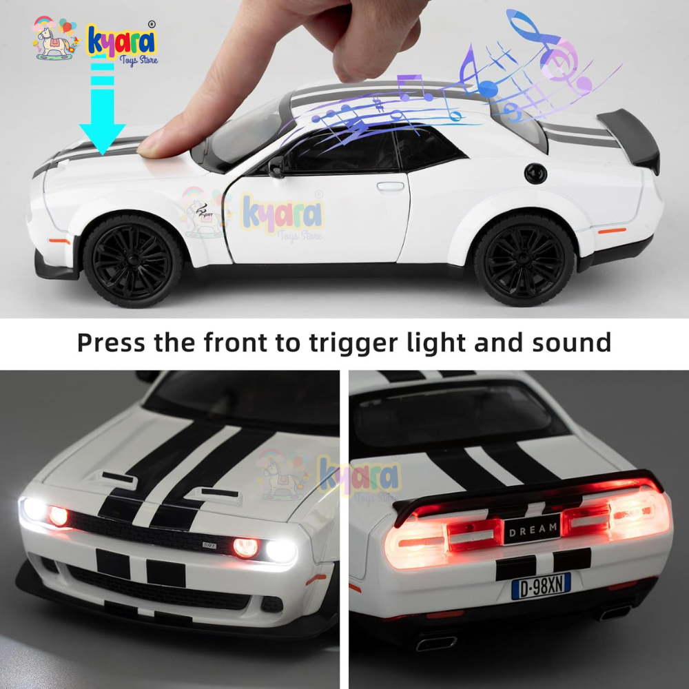 Dodge Challenger Srt Hellcat - Diecast Metal Car - Scale 1:24