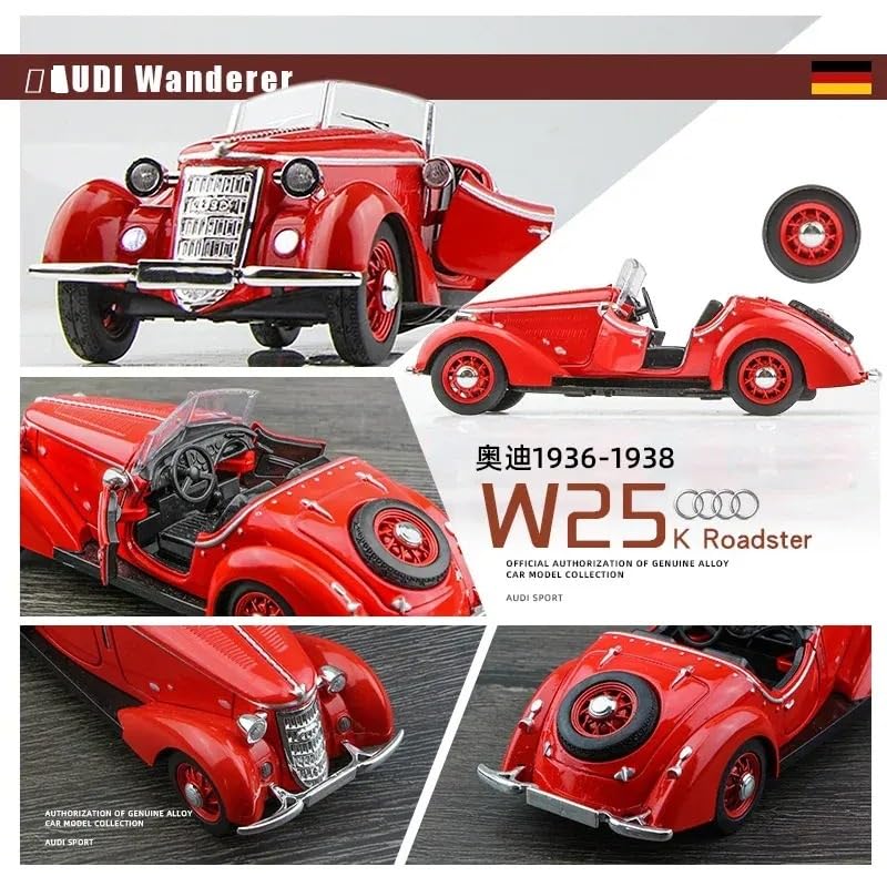 1:24 Scale Exclusive Alloy Metal Pull Back Die-cast Car Model with Sound Light Mini Auto Toy for Kids Metal Model Toy Car with Sound and Light (1.24 Merrc U5000 Monster-Multicolor)