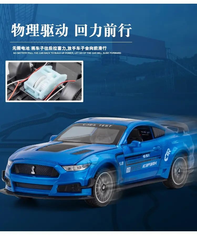 Ford Mustang Shelby GT500 1:24 diecast scale model car | Assorted Colors