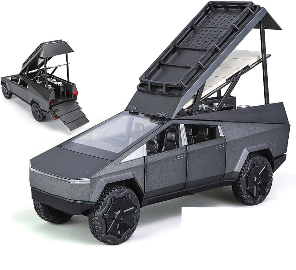 Tesla Cybertruck Camping Vehicle Scale Model Diecast Metalcar - All Size