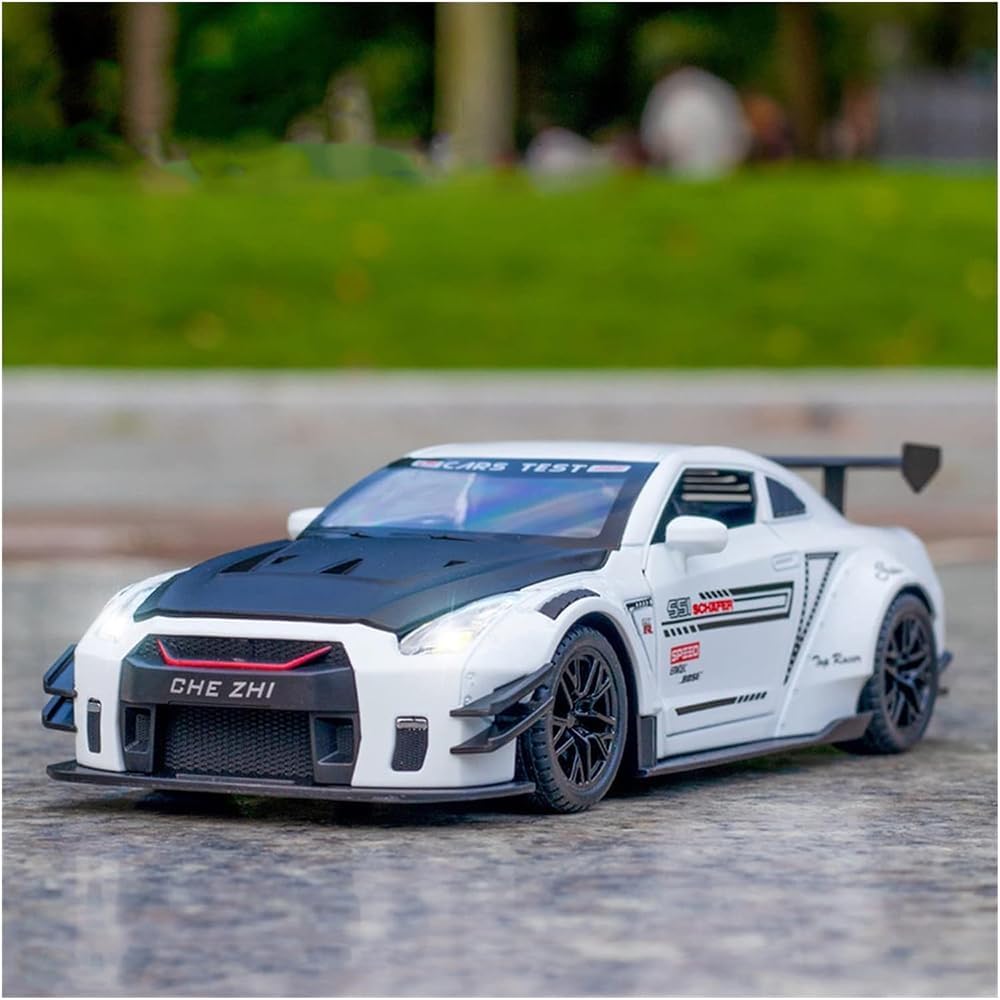 1:24 Scale Exclusive Alloy Metal Pull Back Die-cast Car Model with Sound Light Mini Auto Toy for Kids Metal Model Toy Car with Sound and Light (1.18-1936 Merrc-Bennz Classic -Cherry)