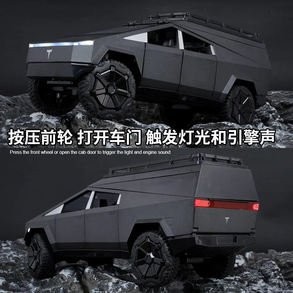 Tesla Cybertruck Camping Vehicle Scale Model Diecast Metalcar - All Size