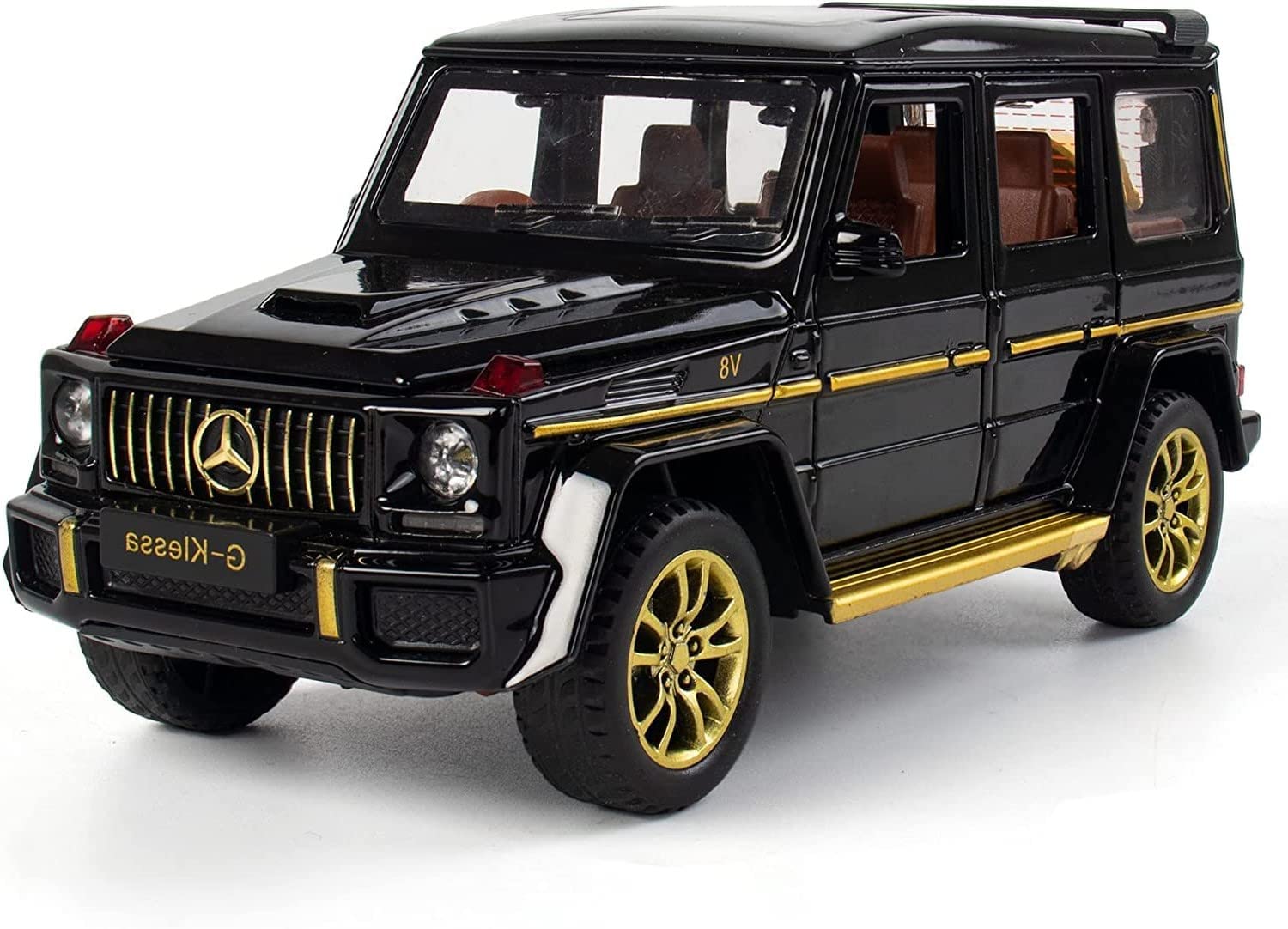 1:24 SCALEExclusive Alloy Metal Pull Back Die-cast Car Scale Model with Sound Light Mini Auto Toy for Kids Metal Model Toy Car with Sound and Light (1.24-TOYATO WILFA-Multicolor)