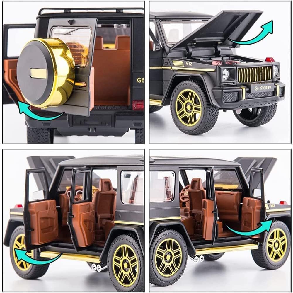 1:24 SCALEExclusive Alloy Metal Pull Back Die-cast Car Scale Model with Sound Light Mini Auto Toy for Kids Metal Model Toy Car with Sound and Light (1.24-TOYATO WILFA-Multicolor)