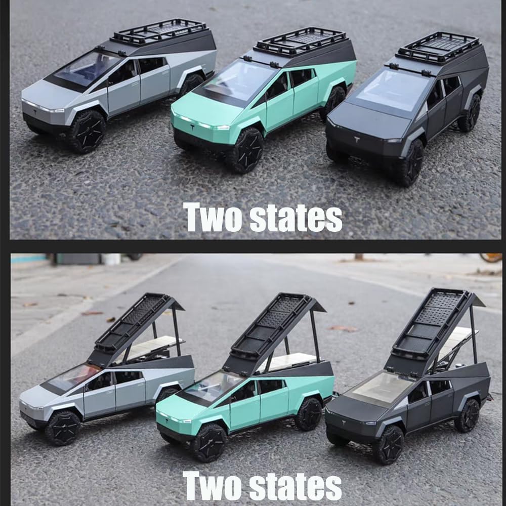 Tesla Cybertruck Camping Vehicle Scale Model Diecast Metalcar - All Size