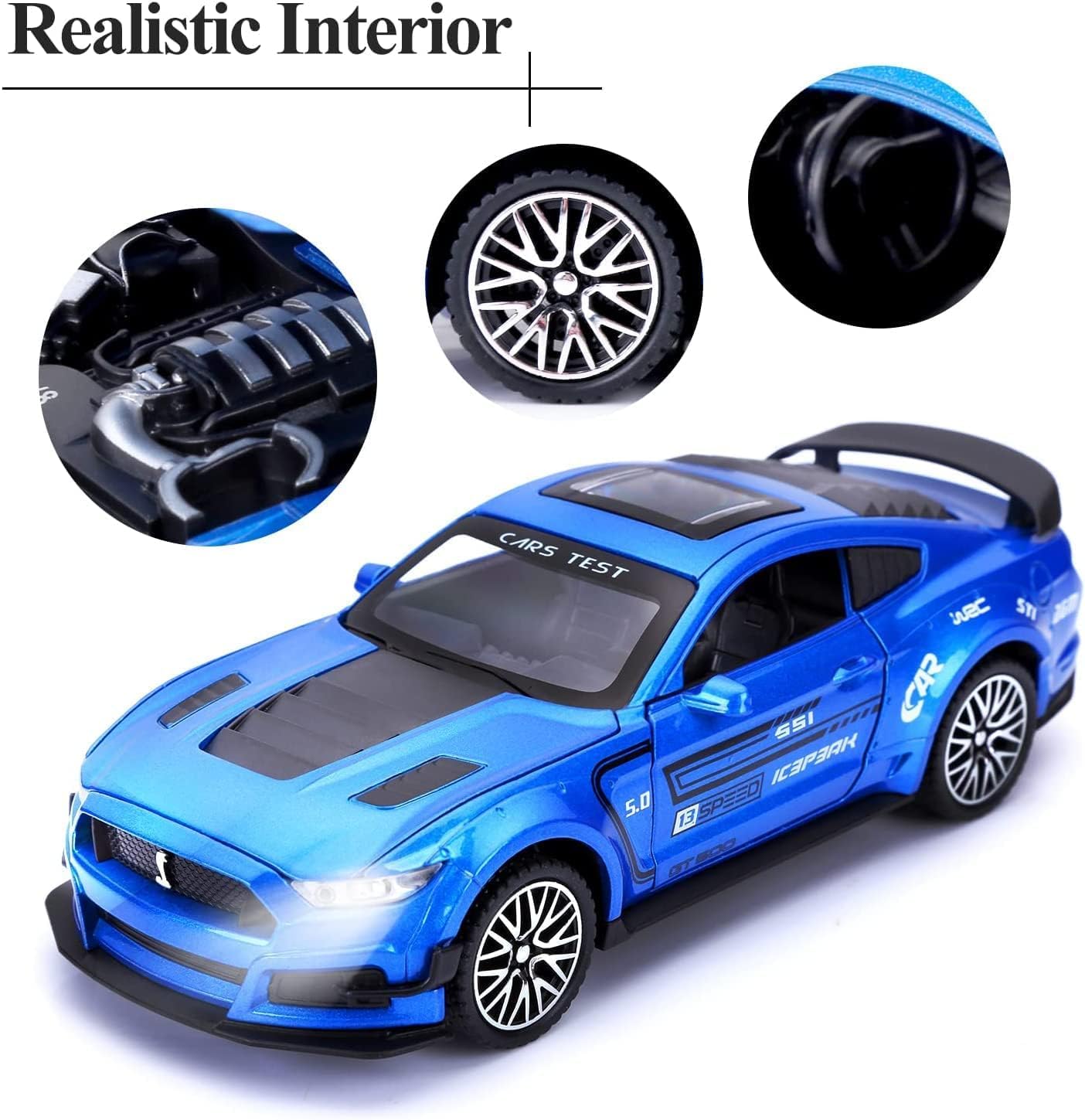 Ford Mustang Shelby GT500 1:24 diecast scale model car | Assorted Colors