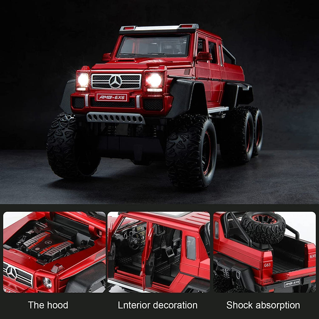 Scale Exclusive Alloy Metal Pull Back Die-cast Car Model with Sound Light Mini Auto Toy for Kids Metal Model Toy Car with Sound and Light (1.32 Scale Pajero-Black)