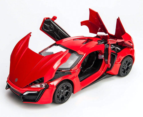 1:24 Scale Lamborgini SIAN Exclusive Alloy Metal Pull Back Die-cast Car Model with Sound Light Mini Auto Toy for Kids Metal Model Toy Car with Sound and Light (Multicolor)
