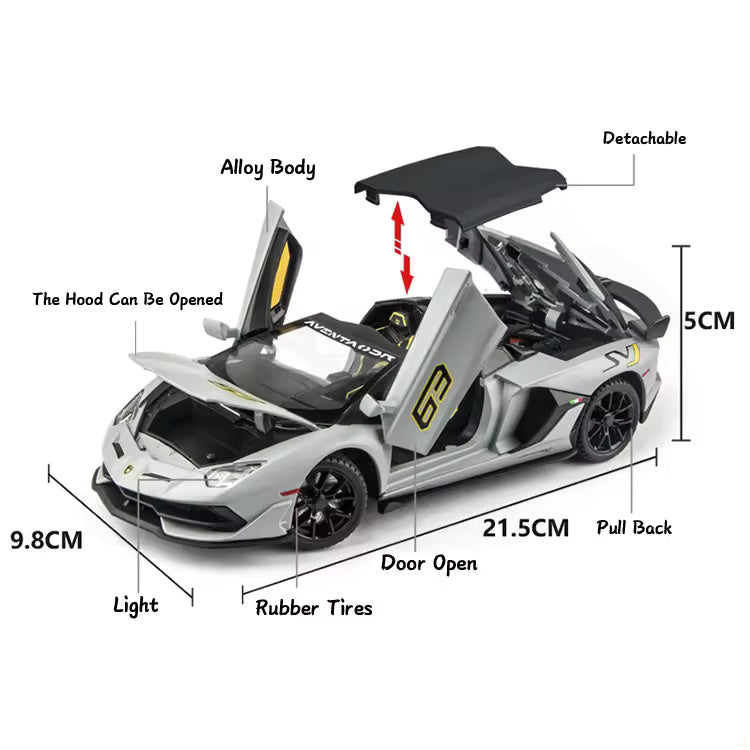 Lamborghini Svj-63 - Diecast Metal Car - Scale 1:24