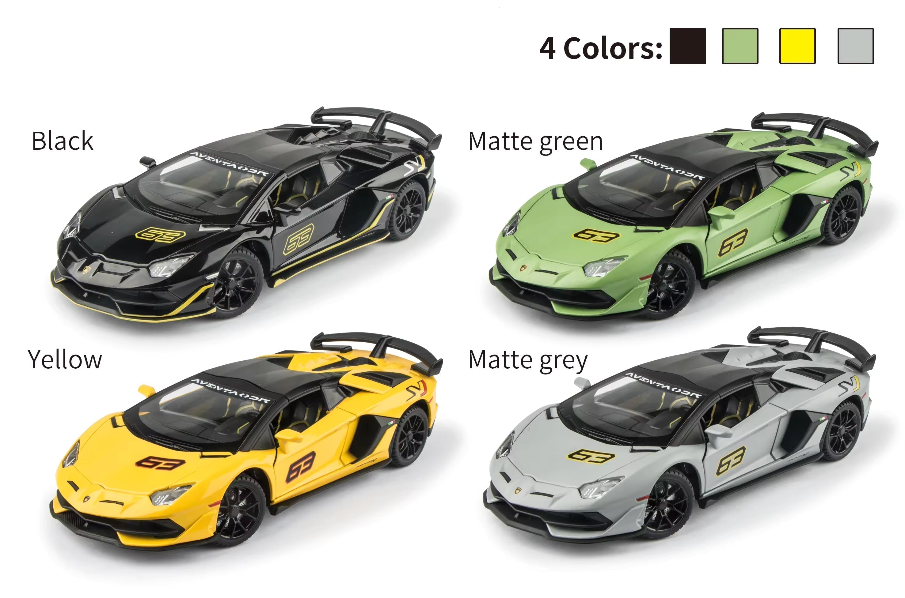 Lamborghini Svj-63 - Diecast Metal Car - Scale 1:24