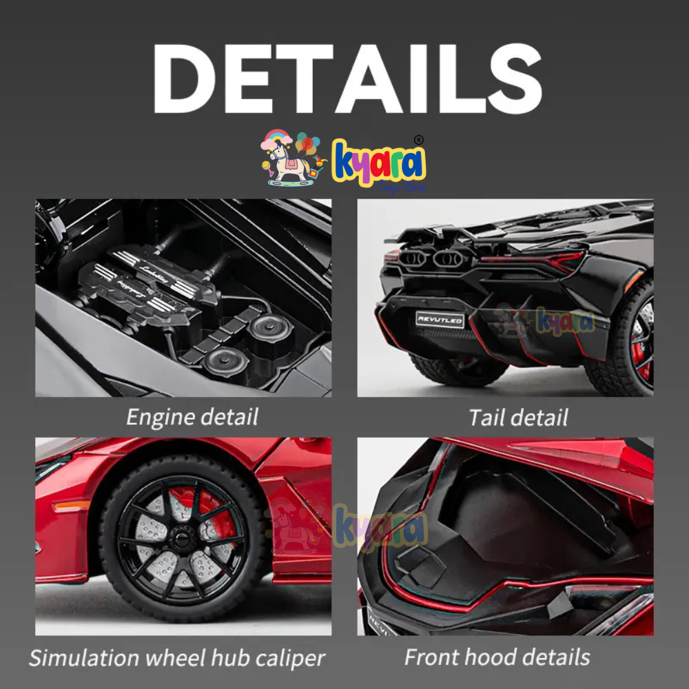 Lamborghini Sian Fkp 37 Sport - Diecast Metal Car - Scale 1:24