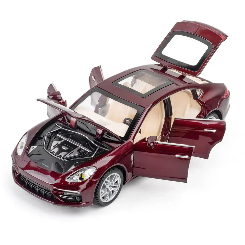 BIG SIZE PORCHE PALAMORA 1:24 DIECAST METAL PULLBACK TOY CAR