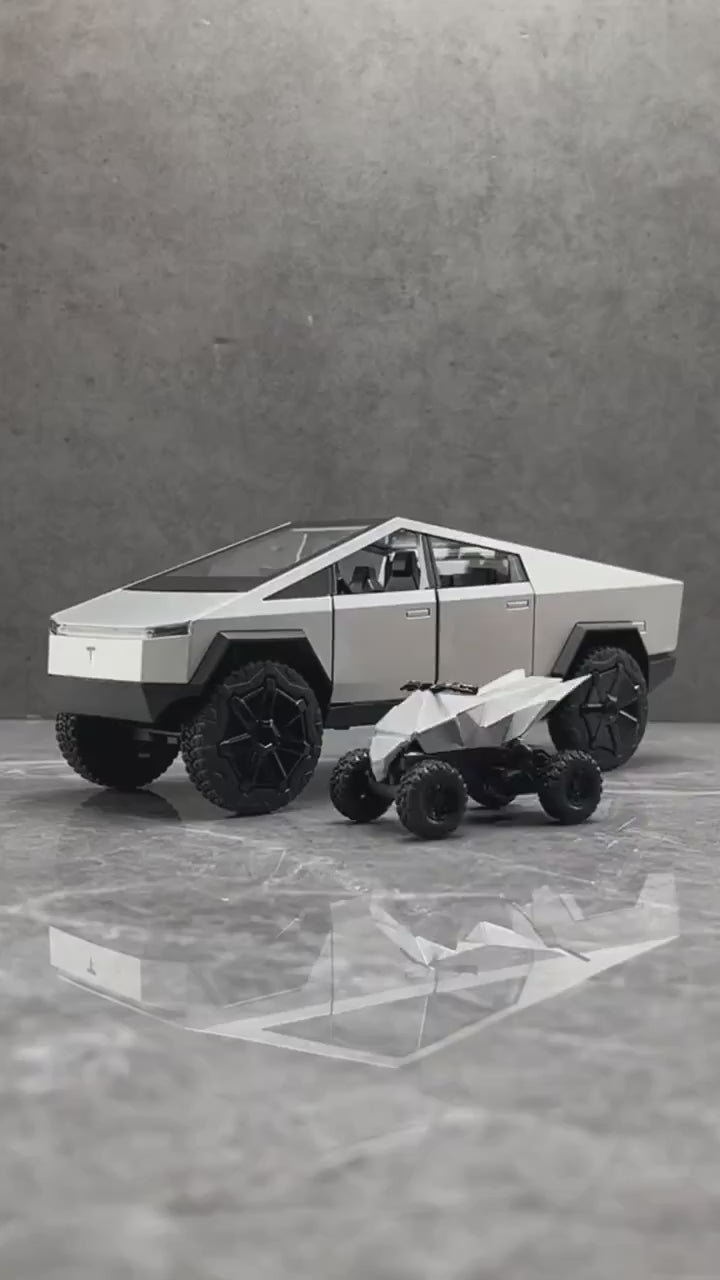 Tesla Cybertruck Camping Vehicle Scale Model Diecast Metalcar - All Size
